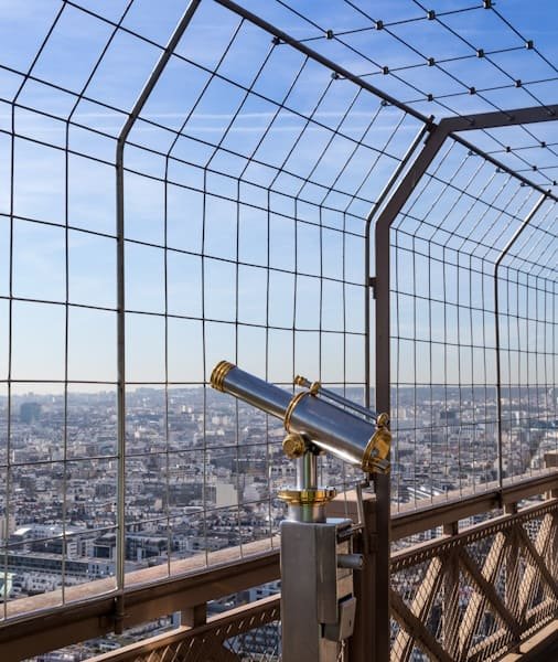 A telescope on the observation deck